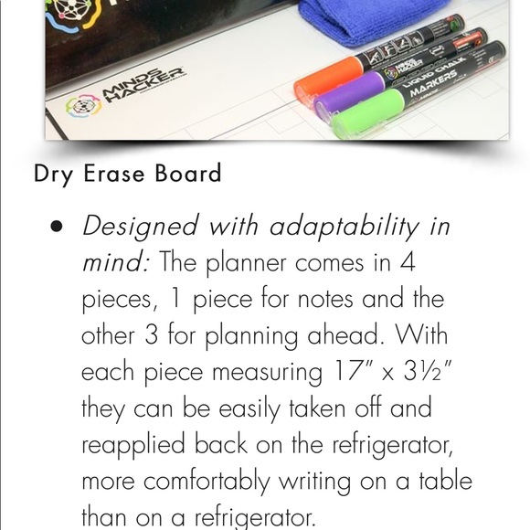 NWT magnetic dry erase monthly planner - Picture 2 of 14